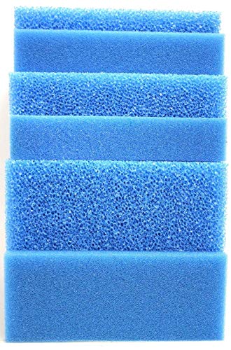 Wohnkult Filtermatte Filterschwamm blau alle Größen von 50 x 50 x 2 cm – 100 x 50 x 10 cm Grob und Fein (100 x 50 x 3 cm FEIN 30 PPI) - 