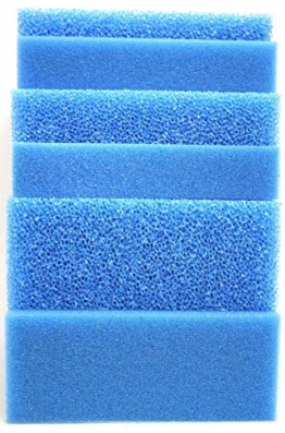 Wohnkult Filtermatte Filterschwamm blau alle Größen von 50 x 50 x 2 cm - 100 x 50 x 10 cm Grob und Fein (100 x 50 x 3 cm FEIN 30 PPI) - 1