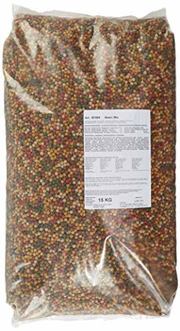 AquaForte Hochwertiges Basis Fischfutter, 15 kg (± 40 Liter), Medium Pellets (6 mm) - 1