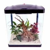 Hr-320 schwarz Nano Aquarium Komplettaquarium Mini Aquarium Filteranlage Nanoaquarium Komplett Filter Beleuchtung - 1