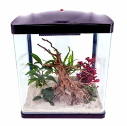 Hr-320 schwarz Nano Aquarium Komplettaquarium Mini Aquarium Filteranlage Nanoaquarium Komplett Filter Beleuchtung - 1
