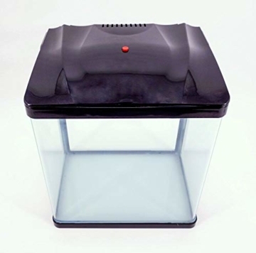 Hr-320 schwarz Nano Aquarium Komplettaquarium Mini Aquarium Filteranlage Nanoaquarium Komplett Filter Beleuchtung - 5