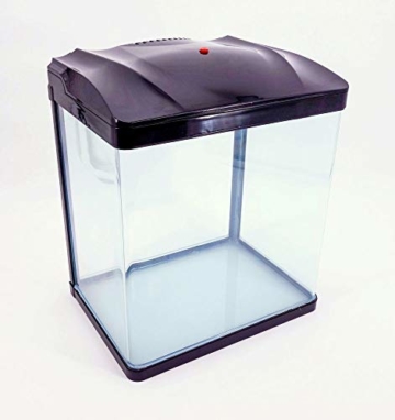 Hr-320 schwarz Nano Aquarium Komplettaquarium Mini Aquarium Filteranlage Nanoaquarium Komplett Filter Beleuchtung - 6