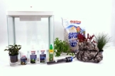HR-320 weiß inklusive Dekoration Nano Aquarium Komplettaquarium Filteranlage Nanoaquarium Set Filter Beleuchtung - 1