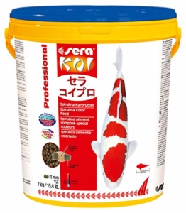 sera 07036 KOI Professional Spirulina Farbfutter 7 kg - Das Profifutter für perfekte Farben, ideales Wachstum und gesunde Fische mit hohem Spirulina-Anteil (6,3%) ab 8°C - 1