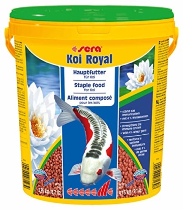 sera 07130 KOI ROYAL LARGE 21 l - Hauptfutter für große KOI - hochwertige, schwimmfähige Pellets in 6 mm - 1