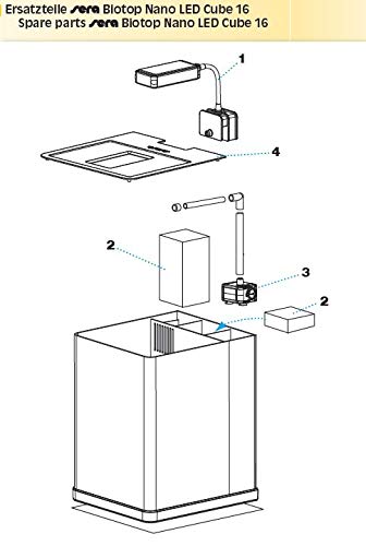 sera 31069 Filterschwämme (Set) passend für sera Nano LED Cube 16 l - 2