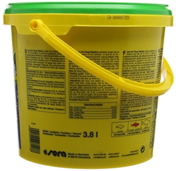 sera KOI Royal medium (4 mm) ein Koifutter bzw. Hauptfutter für die optimale Entwicklung von Koi von 12- 25cm mit Präbiotika für verbesserte Futterverwertung, geringere Wasserbelastung & weniger Algen - 2