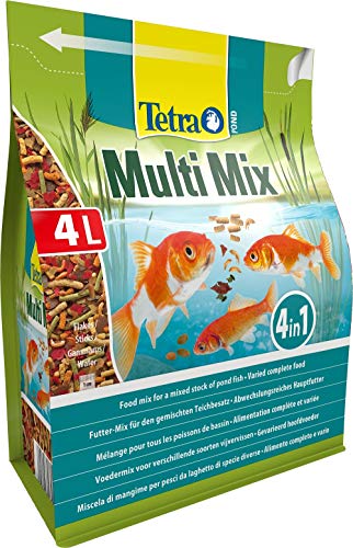 Tetra Pond Multi Mix – Fischfutter für Teichfische mit vier verschiedenen Futtersorten (Flockenfutter, Futtersticks, Gammarus, Wafer), verschiedene Größen - 2