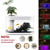 Zenph 8L Nano Aquarium Aquarien mit 5 Colors LED-Beleuchtung Einsteigerbecken mit Filter und Energie Sparen 5W Ruhig Pump, für Zuhause und Büro, Weiß - 1