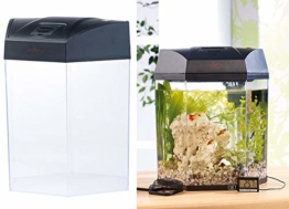 infactory Nano Aquarium: Beleuchtetes Panorama-Aquarium Hexagon, Komplett-Set, 19 l (Aquarien Komplettsets) - 1