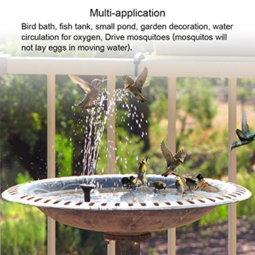Ankway Solar Springbrunnen garten mit 1.4W Monokristalline Solar Panel für Gartenteich oder Springbrunnen - 4