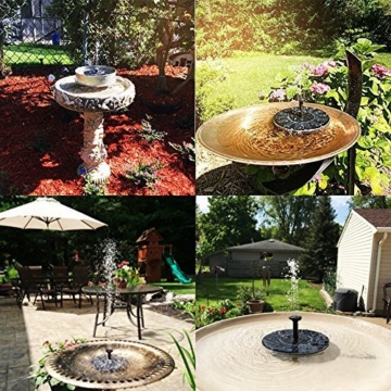 Ankway Solar Springbrunnen garten mit 1.4W Monokristalline Solar Panel für Gartenteich oder Springbrunnen - 7