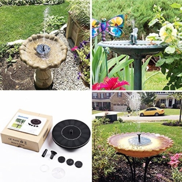 Ankway Solar Springbrunnen garten mit 1.4W Monokristalline Solar Panel für Gartenteich oder Springbrunnen - 9