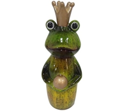 Dehner Zaunfigur Froschkönig, ca. 26 x 10 x 10 cm, Polyresin - 1