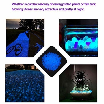 StillCool Leuchtsteine 100er Bunt Leuchtender Floureszierende Pebble Steine für Aquarium Garten Flur Kinderzimmer Dekoration - 4