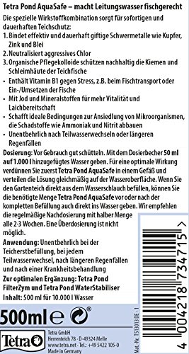 Tetra Pond AquaSafe (Qualität-Teichwasseraufbereiter für fischgerechtes und naturnahes Teichwasser), 500 ml Flasche - 2