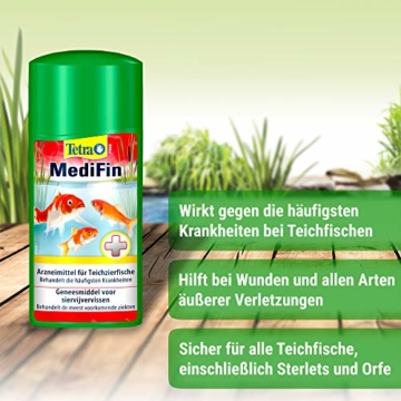 Tetra Pond MediFin (universell wirkendes Arzneimittel für alle Gartenteichfische, Vorbeugung Desinfektion Medikament Garten Krankheiten), 500 ml Flasche - 3
