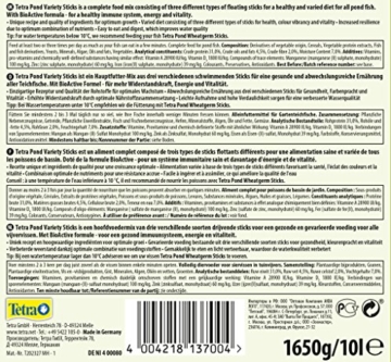 Tetra Pond Variety Sticks – Fischfutter Mischung bestehend aus drei verschiedenen Sticks, für die Gesundheit, Farbenpracht und Vitalität aller Teichfische, versch. Größen - 4
