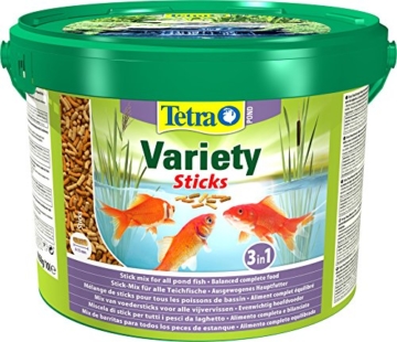 Tetra Pond Variety Sticks – Fischfutter Mischung bestehend aus drei verschiedenen Sticks, für die Gesundheit, Farbenpracht und Vitalität aller Teichfische, versch. Größen - 1