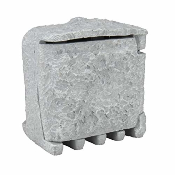 UNITEC Steckdosenverteiler für den Garten in Steinoptik, Gartensteckdose, Außensteckdose, IP 44, 4 Steckdosen Würfel - 2