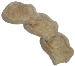 Wasserkaskaden Wasserfall Eder Bachlauf 3-teilig, Beige/Braun, a` 53 x 40 x 8 cm/ 3-teilig - 1