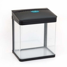 allpondsolutions Nano Tropisches Aquarium, 7 Liter, LED-Licht/Filter, Schwarz - 1