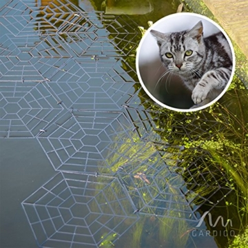 Gardigo Teichgitter 20er Set I Teichnetz I Vogelabwehr Katzenabwehr I Schutz vor Fischdieben I Gegen Reiher und gegen Katzen I Deutscher Hersteller - 2