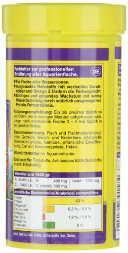 JBL NovoColor 30157 Alleinfutter für farbenprächtige Aquarienfische, Flocken 250 ml - 8