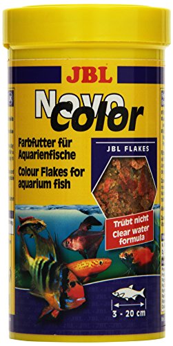 JBL NovoColor 30157 Alleinfutter für farbenprächtige Aquarienfische, Flocken 250 ml - 1
