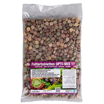 Teichpoint 1000 ml (700g) Premium TOP Futtertabletten Opti-Mix 17, Tablettenfutter Mix für Aquarium Zierfische Tabletten - 4