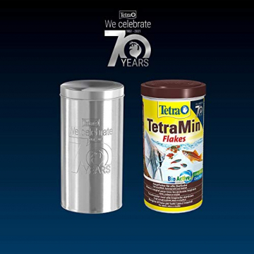 Tetra TetraMin Flakes 1L - Fischfutter in Flockenform in der 70 Jahre Schmuckdose, 1er Pack (1 x 0.21 kilograms) - 4