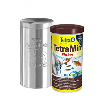 Tetra TetraMin Flakes 1L - Fischfutter in Flockenform in der 70 Jahre Schmuckdose, 1er Pack (1 x 0.21 kilograms) - 1