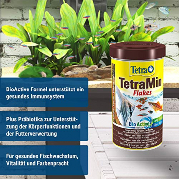 TetraMin Flakes - Fischfutter in Flockenform für alle Zierfische, ausgewogene Mischung für gesunde Fische und klares Wasser, 500 ml Dose - 3