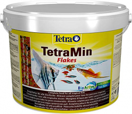 TetraMin Flakes - Fischfutter in Flockenform für alle Zierfische, ausgewogene Mischung für gesunde Fische und klares Wasser, 10 L Eimer - 1