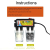 Wasser Elektrolyseur Test Elektrolyse Wasser Tools Elektrolyse Gerät Wasserqualitätstester Elektrolyseur Maschine Test Meter Wasser Reinheitsgrad Tester,Verbesserte Version,auslaufsicher,abnehmbar - 6