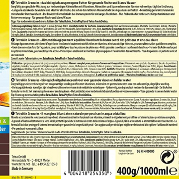 TetraMin Granules - langsam absinkendes Fischfutter, ideal für Fische in der mittleren Wasserschicht des Aquariums, 1 L Dose - 2