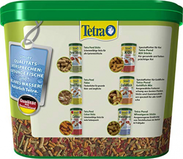 Tetra Pond Multi Mix - Fischfutter für gemischten Teichbesatz, enthält vier verschiedenen Futtersorten (Flockenfutter, Futtersticks, Gammarus, Wafer), 7 Liter - 2